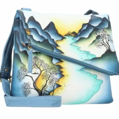 Online Greenland Nature Art+Craft Umhängetasche Leder 28 cm handbemalt