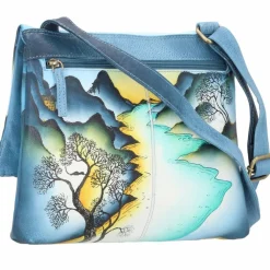 Online Greenland Nature Art+Craft Umhängetasche Leder 28 cm handbemalt