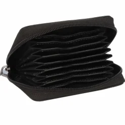 Greenland Nature Visitenkartenetuis<Black Nappa Kreditkartenetui RFID Leder 11 cm schwarz