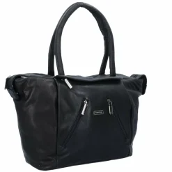 Online Greenland Nature Nappa Shopper Tasche Leder 33 cm black