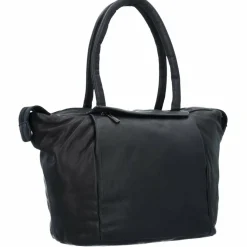 Online Greenland Nature Nappa Shopper Tasche Leder 33 cm black