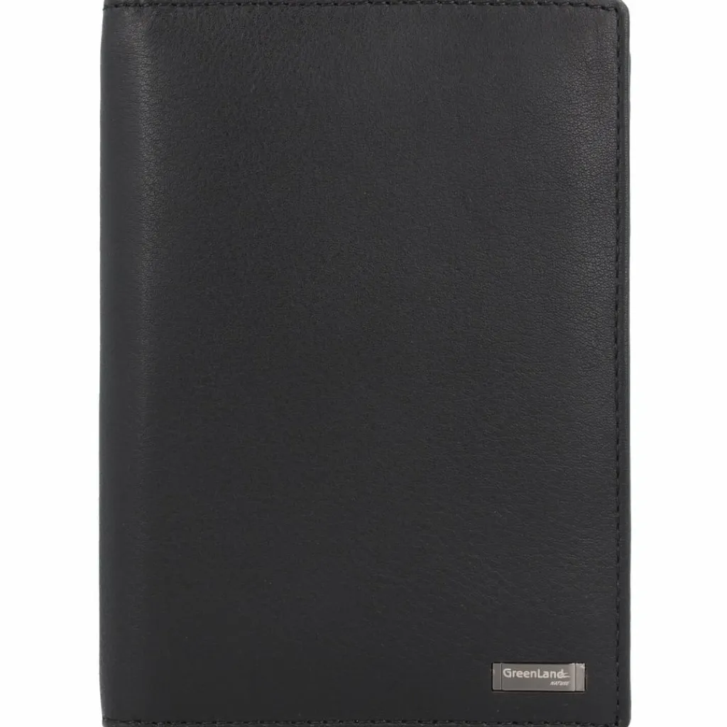 Discount Greenland Nature Black Nappa Reisepassetui RFID Leder 11,5 cm schwarz