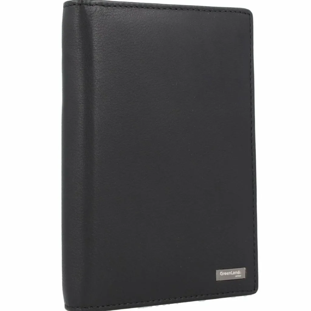 Discount Greenland Nature Black Nappa Reisepassetui RFID Leder 11,5 cm schwarz