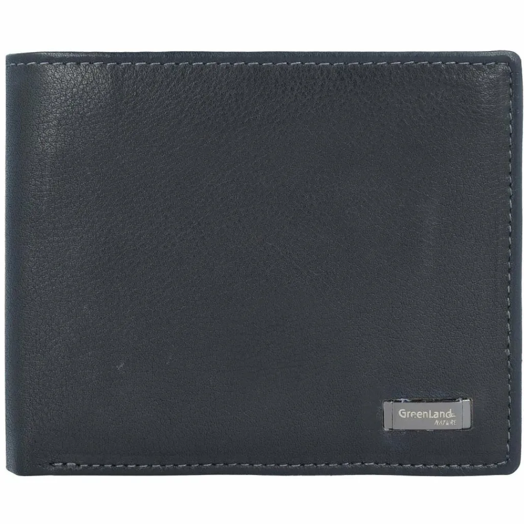 Greenland Nature Herrengeldbörsen Querformat<Nappa Geldbörse RFID Leder 11 cm black