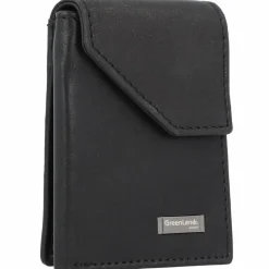 Hot Greenland Nature Black Nappa Geldbörse RFID Leder 7 cm schwarz