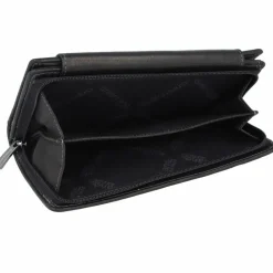 Greenland Nature Damengeldbörsen Querformat<Black Nappa Geldbörse RFID Leder 19 cm schwarz