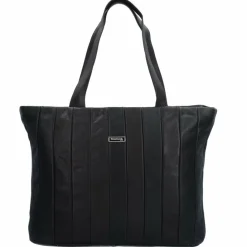 Outlet Greenland Nature Nappa Shopper Tasche Leder 37 cm black