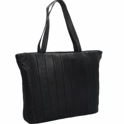 Outlet Greenland Nature Nappa Shopper Tasche Leder 37 cm black