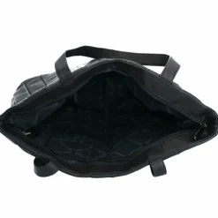 Outlet Greenland Nature Nappa Shopper Tasche Leder 37 cm black