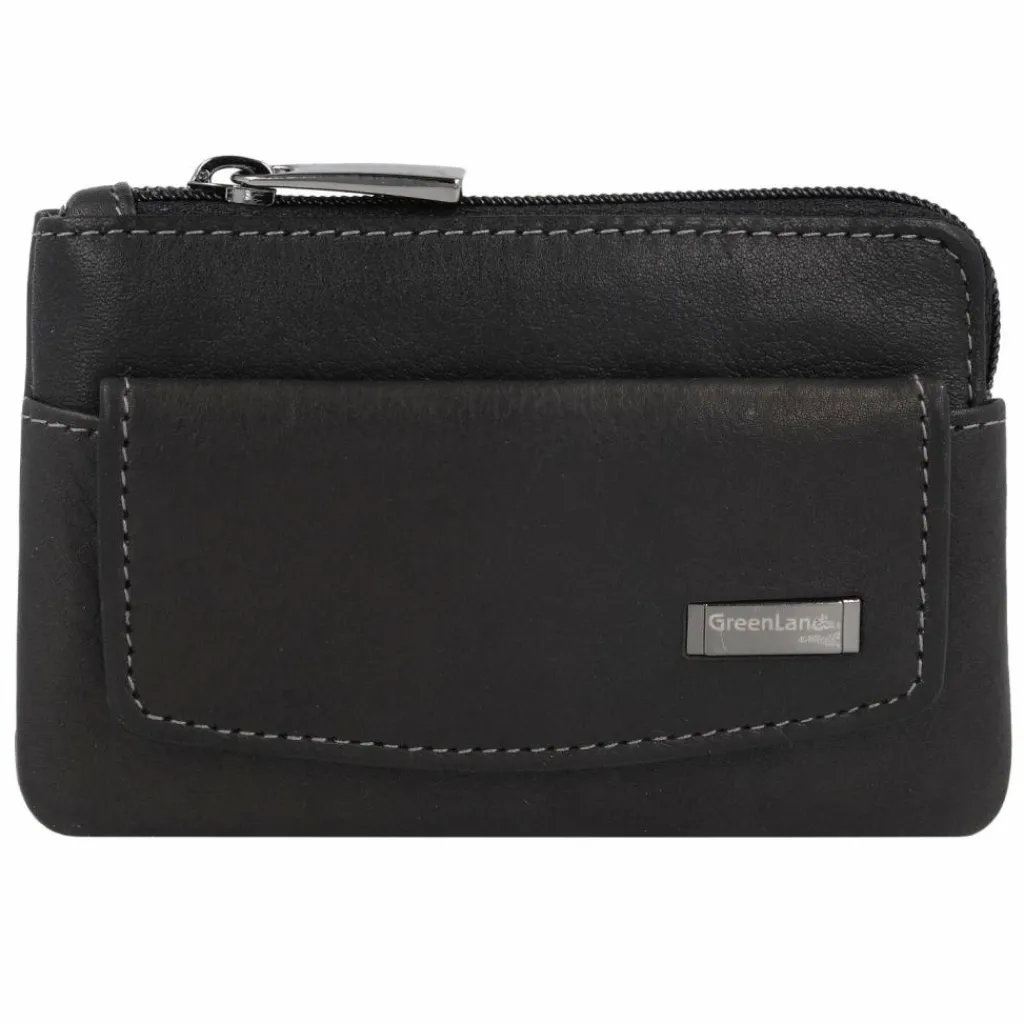 Best Greenland Nature Black Nappa Schlüsseletui RFID Leder 11,5 cm schwarz