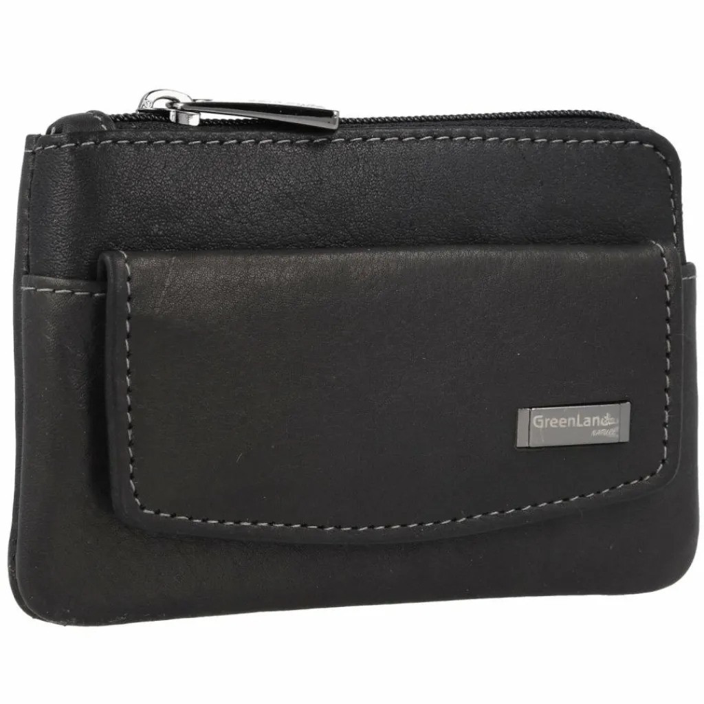 Best Greenland Nature Black Nappa Schlüsseletui RFID Leder 11,5 cm schwarz