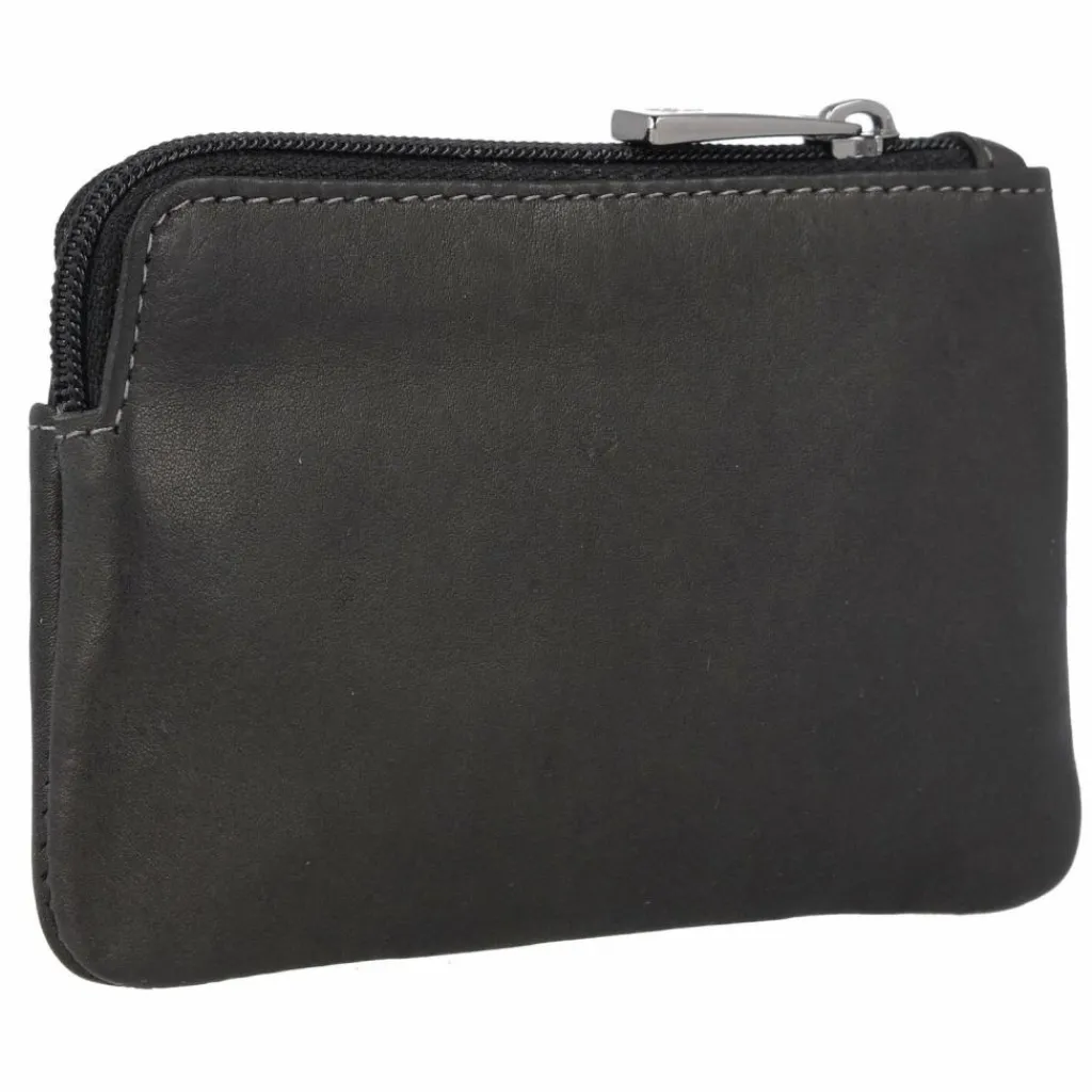 Best Greenland Nature Black Nappa Schlüsseletui RFID Leder 11,5 cm schwarz