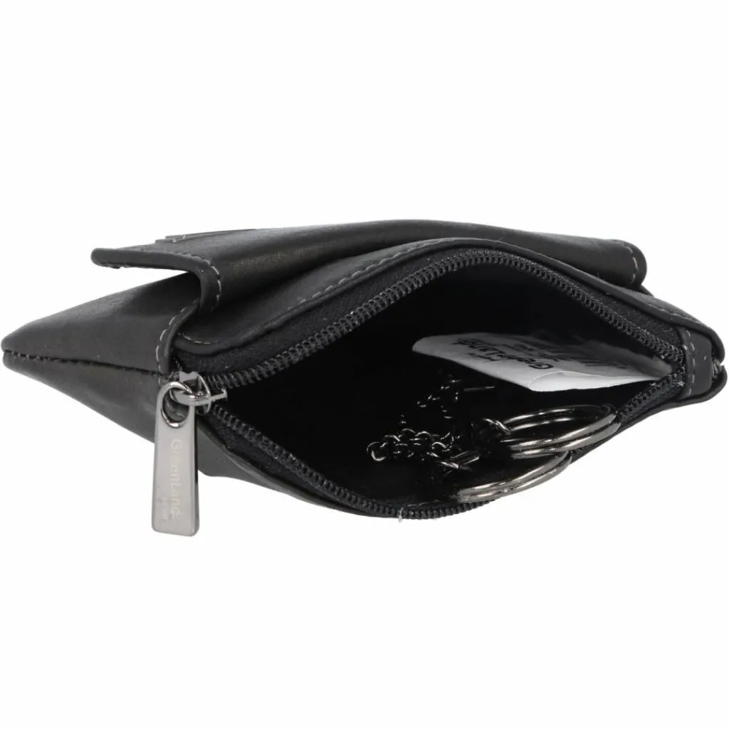 Best Greenland Nature Black Nappa Schlüsseletui RFID Leder 11,5 cm schwarz