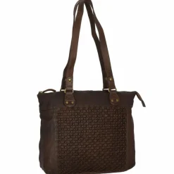 Greenland Nature Henkeltaschen|Schultertaschen<Femi & Nine Schultertasche Leder 35 cm grey