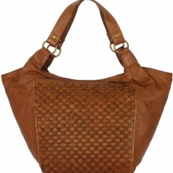 Discount Greenland Nature Femi & Nine Schultertasche Leder 38 cm cognac