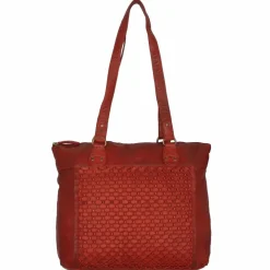 Online Greenland Nature Femi & Nine Schultertasche Leder 35 cm red