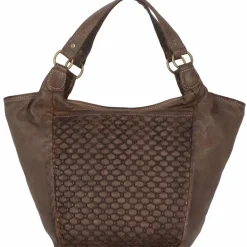 Best Greenland Nature Femi & Nine Schultertasche Leder 38 cm grey