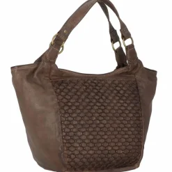 Best Greenland Nature Femi & Nine Schultertasche Leder 38 cm grey