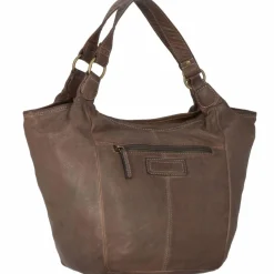 Best Greenland Nature Femi & Nine Schultertasche Leder 38 cm grey