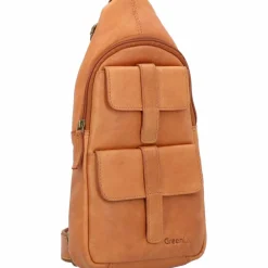Greenland Nature Umhängetaschen<Umhängetasche Leder 19 cm cognac2