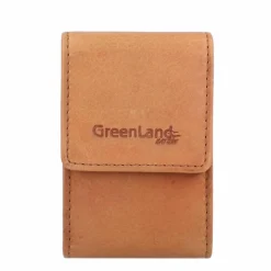 Greenland Nature Visitenkartenetuis<Kreditkartenetui RFID Schutz Leder 7 cm cognac2