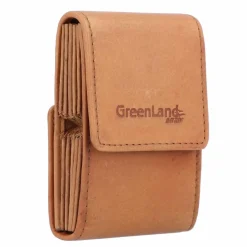 Greenland Nature Visitenkartenetuis<Kreditkartenetui RFID Schutz Leder 7 cm cognac2