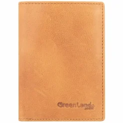 Greenland Nature Damengeldbörsen Hochformat<Geldbörse RFID Schutz Leder 9 cm braun
