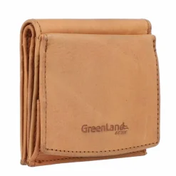 Greenland Nature Damengeldbörsen Querformat<Geldbörse RFID Schutz Leder 10 cm cognac2