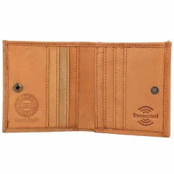 Greenland Nature Damengeldbörsen Querformat<Geldbörse RFID Schutz Leder 10 cm cognac2