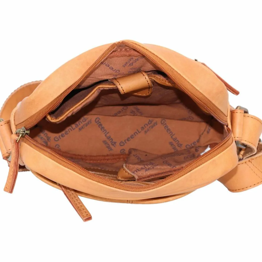 Greenland Nature Umhängetaschen<Umhängetasche Leder 22 cm cognac2