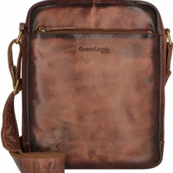 Greenland Nature Mascu & Line Umhängetasche Leder 27 cm braun