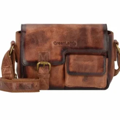 Hot Greenland Nature Mascu & Line Umhängetasche Leder 23 cm braun