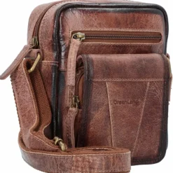 Greenland Nature Umhängetaschen<Mascu & Line Umhängetasche Leder 20 cm brown