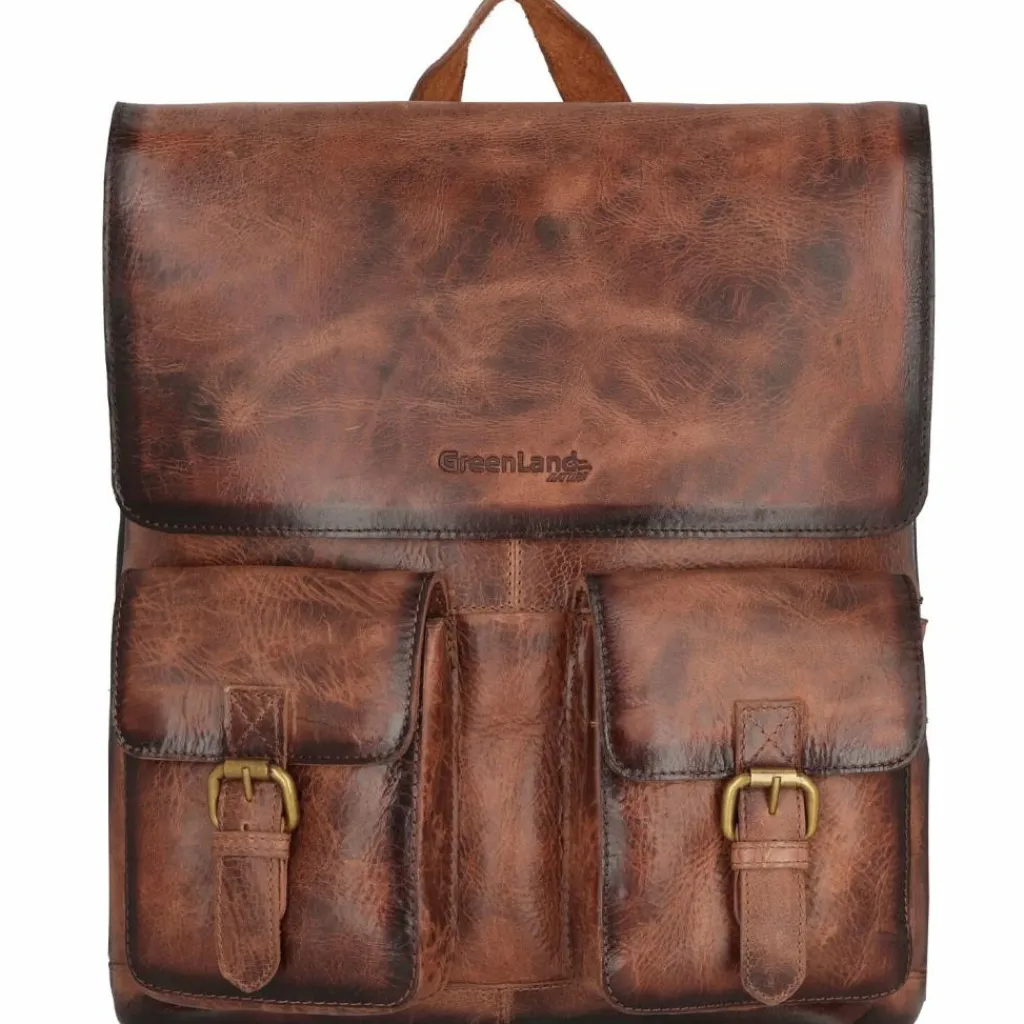 Clearance Greenland Nature Mascu & Line Rucksack Leder 39 cm braun