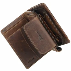 Damen Greenland Nature Montana Geldbörse Leder 10 cm Handyfach