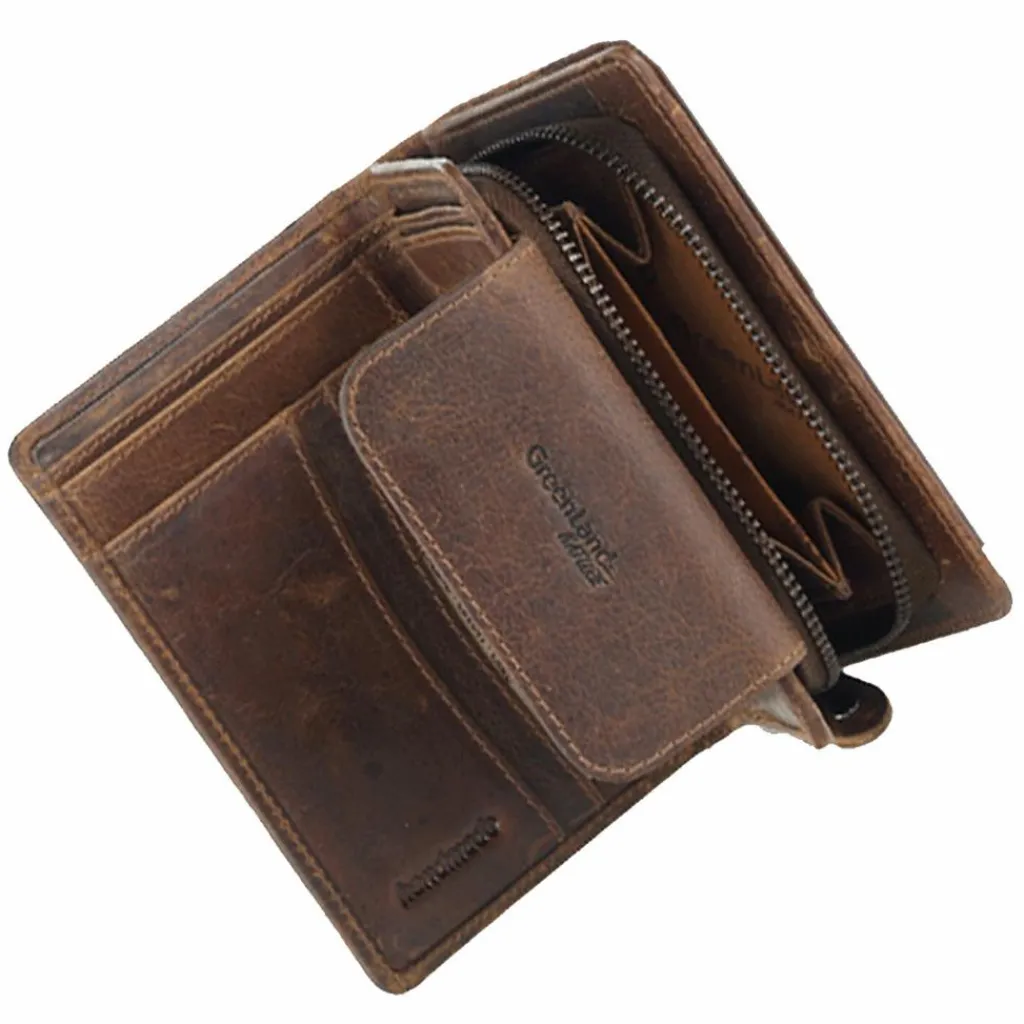 Damen Greenland Nature Montana Geldbörse Leder 10 cm Handyfach