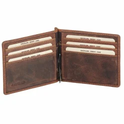 Greenland Nature Herrengeldbörsen Querformat<Montana Geldbörse Dollarclip Leder 11,5 cm natur