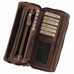 Damen Greenland Nature Montana Geldbörse Leder 19 cm