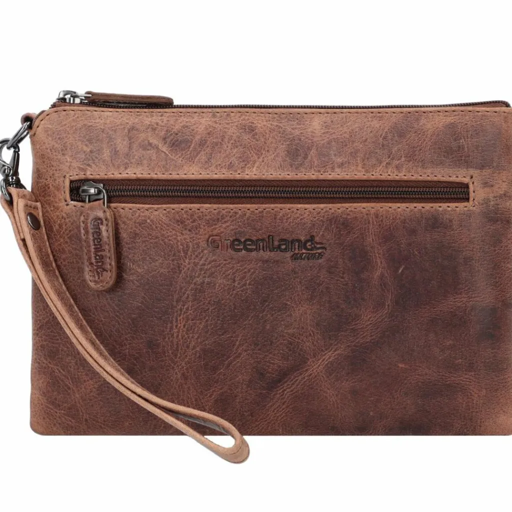 Hot Greenland Nature Montana Herrentasche RFID Schutz Leder 26 cm brown