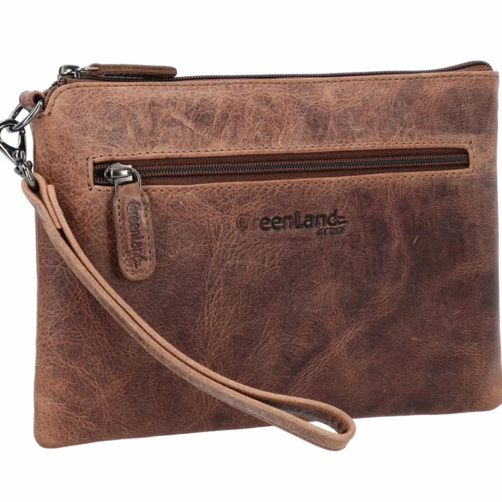 Hot Greenland Nature Montana Herrentasche RFID Schutz Leder 26 cm brown