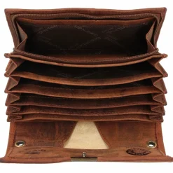 Sale Greenland Nature Montenegro Kellnerbörse Geldbörse RFID Leder 16,5 cm braun