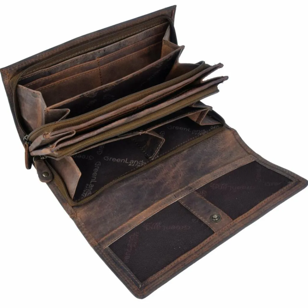 Greenland Nature Herrengeldbörsen Querformat|Damengeldbörsen Querformat<Montenegro Geldbörse Leder 19 cm natur