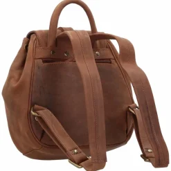 Hot Greenland Nature Montenegro City Rucksack RFID Leder 25 cm braun