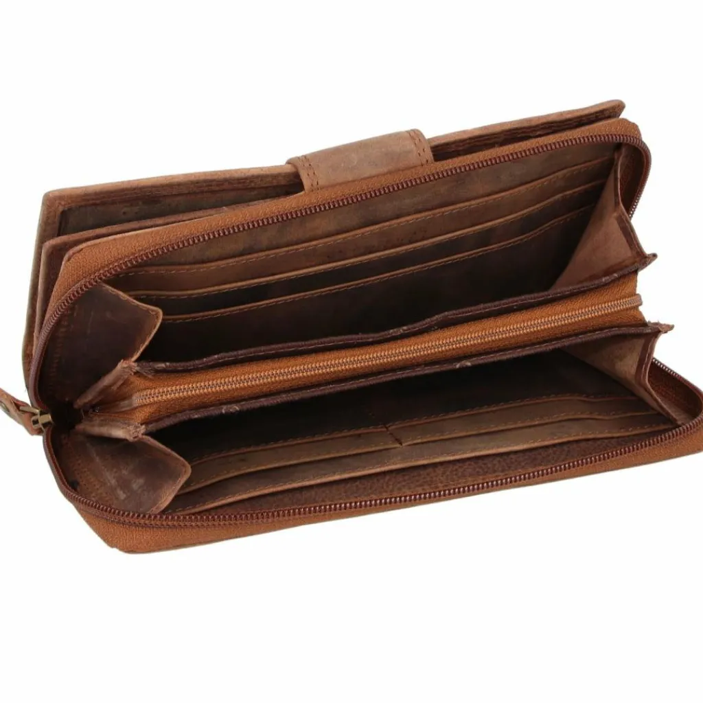 Hot Greenland Nature Montenegro Geldbörse RFID Leder 9,5 cm braun