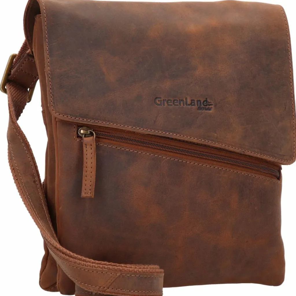 Clearance Greenland Nature Montenegro Umhängetasche Leder 23 cm braun