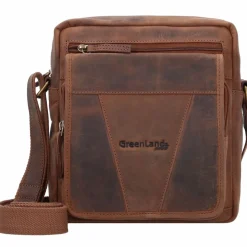 Greenland Nature Umhängetaschen<Montenegro Umhängetasche RFID Leder 22 cm braun