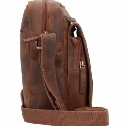 Greenland Nature Umhängetaschen<Montenegro Umhängetasche RFID Leder 22 cm braun