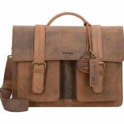 Greenland Nature Umhängetaschen<Montenegro Aktentasche Leder 40 cm natur