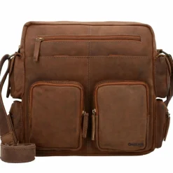 Greenland Nature Umhängetaschen<Montenegro Umhängetasche Leder 33 cm Laptopfach natur