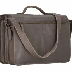 Online Greenland Nature Nature Aktentasche Leder 40 cm grey